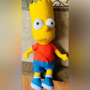 2005 The Simpsons - Iconic Bart Simpson 10” Plush Doll - 20th Century Fox/Nanco